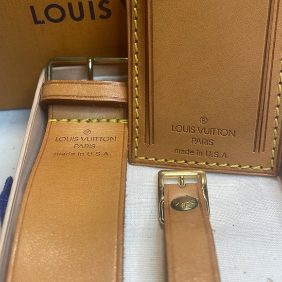 EXCELLENT condition Louis Vuitton Luggage Tag Poignet Vachetta Leather 🥰 - Picture 5 of 5
